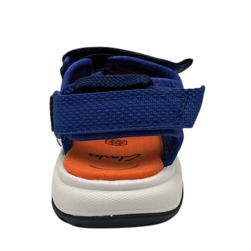 Clarks‎ Toddler Boys Open Toe Adjustable Sandals Size 10 Blue-Black Lightweight